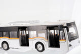 WHITE 11.5" Diecast Articulated Bus with Lights and Sound (NO BOX)