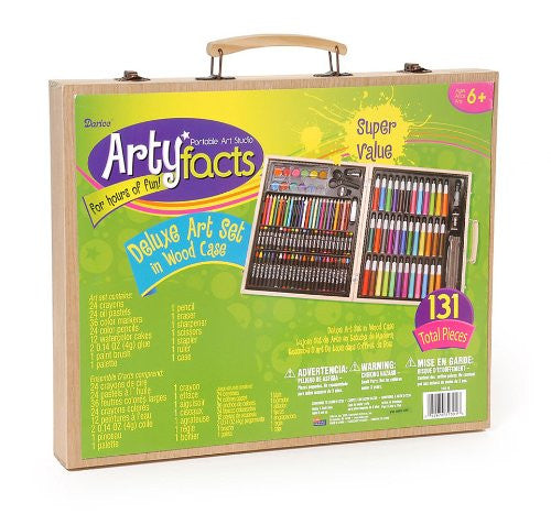 Arty Facts Premium Art Set in Wooden Case - 131 pieces