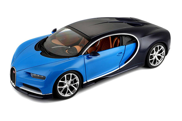Bugatti Chiron Blue 1/18th Scale Diecast Model by Burago