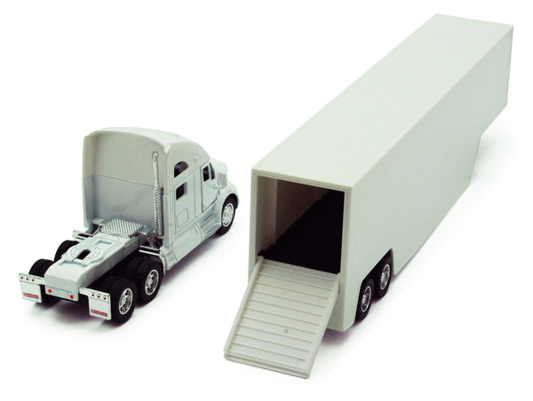 Kenworth T700 Tractor with White Trailer 1/68 Scale Toy Truck