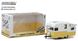 White & Yellow Shasta 15' Airflyte 1/24 Scale Diecast Model by Greenlight
