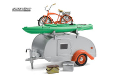 Greenlight's Hitch and Tow Series 6 Tear Drop Trailer w/ Accessories 1/24 Scale Diecast Model