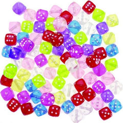 Transparent Dice Beads Acrylic Beads - 8mm - 200 Per Order