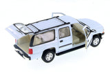 White 2001 Chevrolet Suburban 1/27 Scale Diecast Model with Window Box by Welly