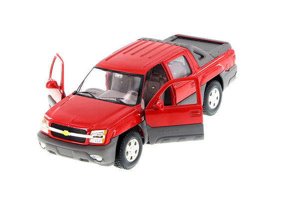 Red 2002 Chevrolet Avalanche Pick Up 1/24 Scale Diecast Model