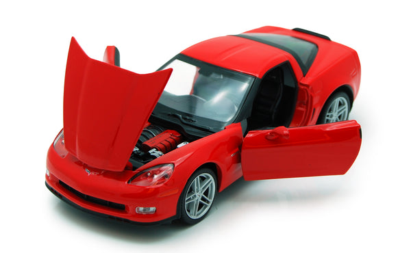 Red 2007 Chevy Corvette 1/24 Scale Diecast Model by Welly