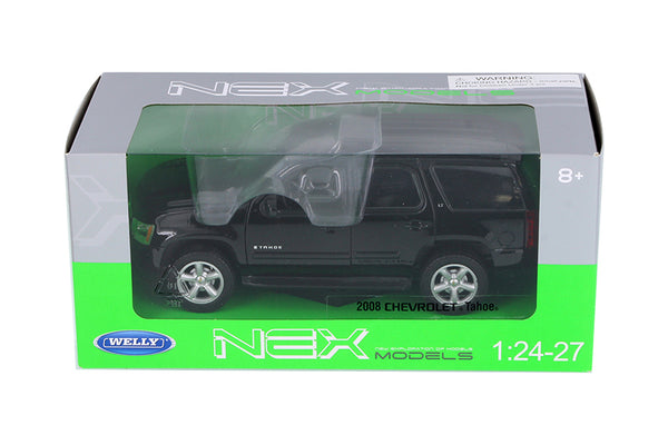 Welly Black 2008 Chevy Tahoe 1/24th Scale Diecast Model with Window Box