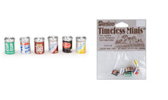 Miniature - Assorted Soda Cans - 1/2 inch - 6 pieces