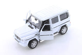White Mercedes Benz G Class 1/24 Scale Diecast Model with Window Box