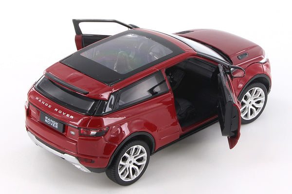 Red 1/24 Scale Land Rover Range Rover Evoque Diecast Model with Window Box