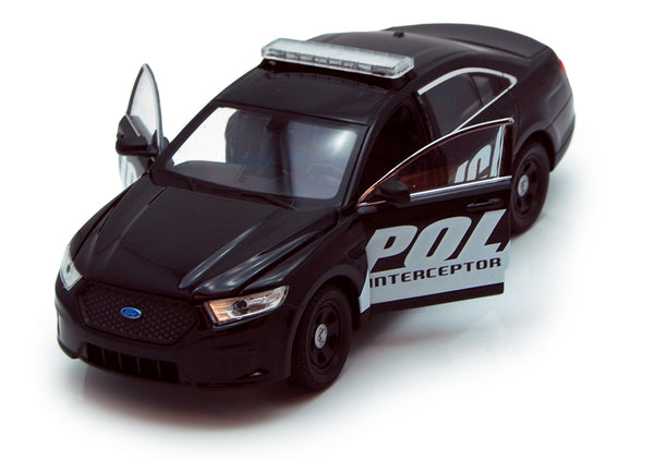 2013 Black Ford Police Interceptor 1/24 Scale Diecast Model by Welly