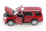 Red 2017 Cadillac Escalade SUV 1/24 Scale Diecast Model with Window Box