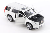 White 2017 Cadillac Escalade SUV 1/24 Scale Diecast Model with Window Box