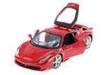 Red Ferrari 458 Italia 1/24 Scale Diecast Model by Burago