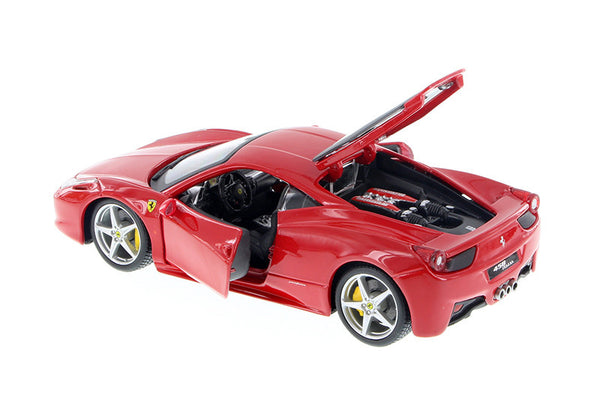 Red Ferrari 458 Italia 1/24 Scale Diecast Model by Burago