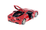 Red Ferrari 458 Italia 1/24 Scale Diecast Model by Burago