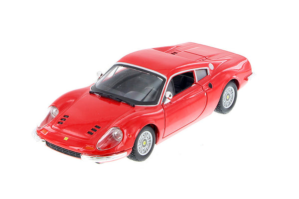Red Ferrari 246 GT 1/24 Scale Diecast Model by Burago