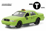 Greenlight NYC Outer Borough Taxi 2011 Ford Crown Victoria Medallion # BT123 1/64 Diecast Car