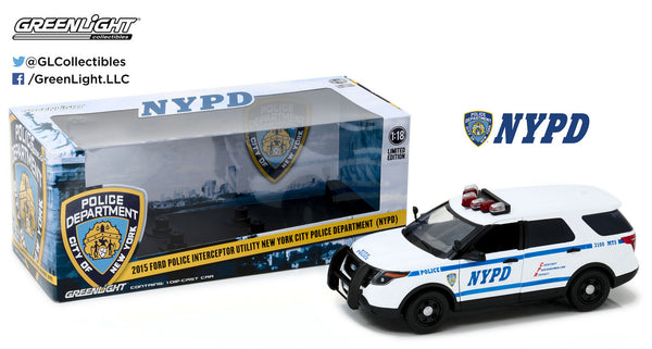 NYPD 2015 Ford Interceptor Utility 1/18 Scale Diecast Model by Greenlight