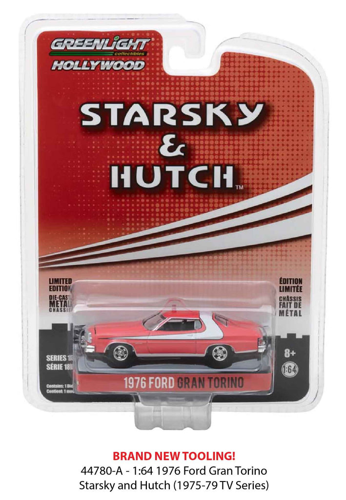 Greenlight Sammler-Miniatur – Gran Torino Starsky & Hutch, Crashed Version, 1976, Maßstab 1/64 Greenlight Sammler-Miniatur – Gran Torino Starsky & Hutch, Crashed Version, 1976, Maßstab 1/64