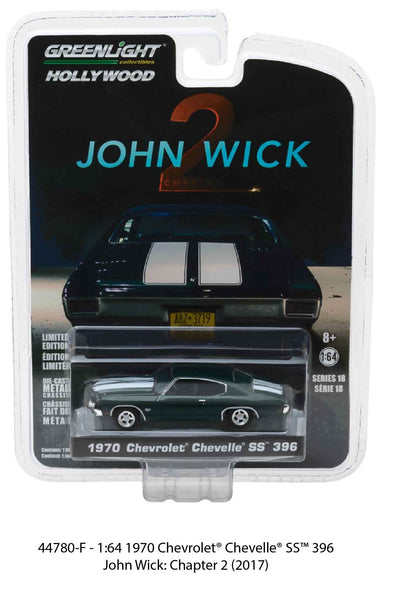 1970 Chevrolet Chevelle SS from John Wick 2 1/64 Scale Diecast Car