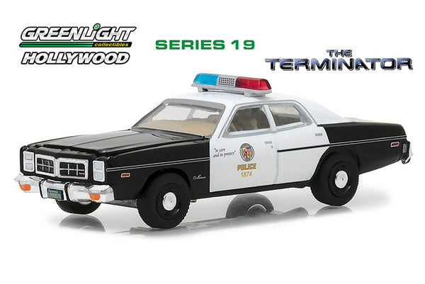 1977 Dodge Monaco Police Car from The Movie Terminator 1/64 Scale Diecast Car