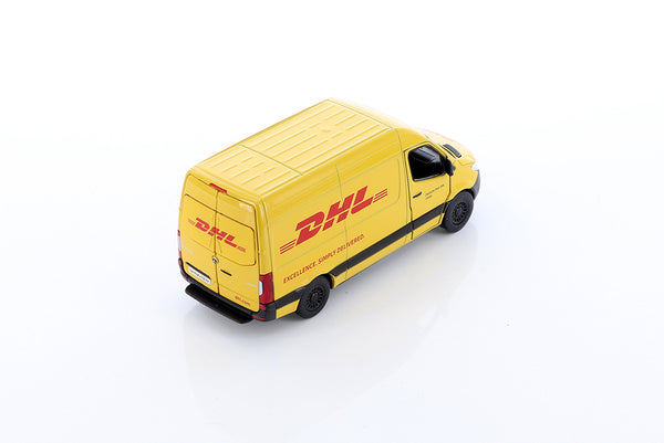 Kinsmart 1/48 Scale DHL Mercedes Benz Sprinter Van Toy with Pullback Action