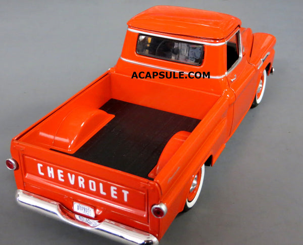 Red 1958 Chevrolet Apache Fleetside Pick Up 1/24 Scale Diecast Model