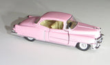 1953 Pink Cadillac Series 62 Coupe Diecast Car Toy with Pullback Action (NO BOX)