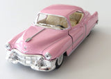 1953 Pink Cadillac Series 62 Coupe Diecast Car Toy with Pullback Action (NO BOX)