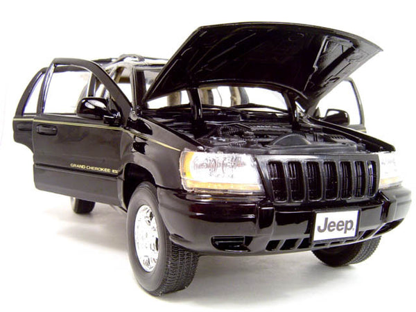 Motormax Black Jeep Grand Cherokee SUV 1/18 Scale Diecast Model Car
