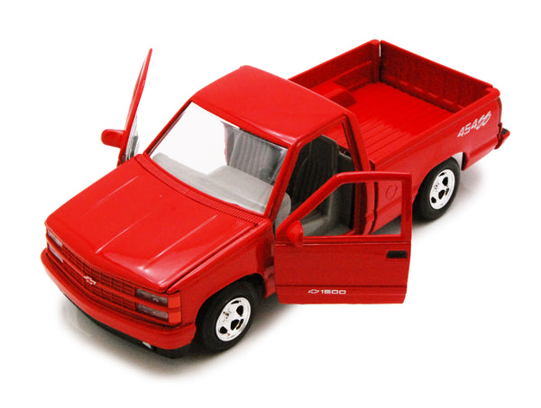1/24 Scale 1992 Red Chevrolet 454 SS Pick Up Diecast Model (NO BOX)