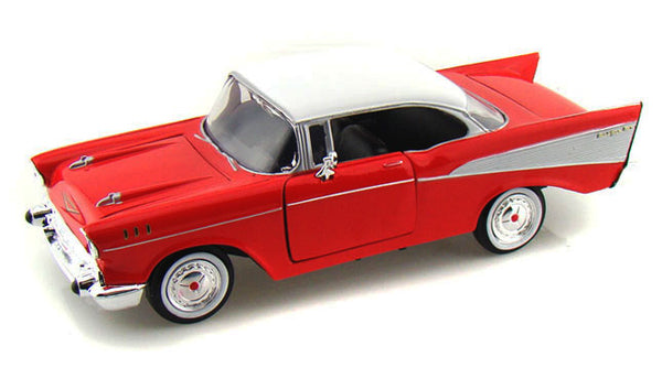 1/24 Scale 1957 Red Chevy Bel Air Hard Top Diecast Model