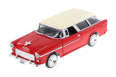Red 1955 Chevy Bel Air Nomad 1/24 Scale Diecast Model