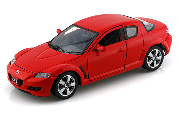 Red Mazda RX-8 1/24 Scale Diecast Model in Window Box