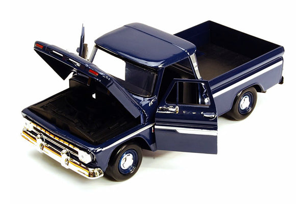 Dark Blue 1966 Chevrolet C10 Fleetside Pick Up 1/24 Scale Diecast Model