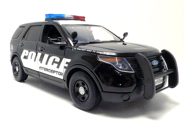 Motormax 2015 Ford Police Interceptor SUV with Light and Sound 1/18 Scale Model