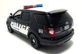 Motormax 2015 Ford Police Interceptor SUV with Light and Sound 1/18 Scale Model