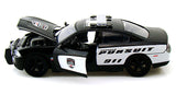 1/24 Scale 2011 Black & White Dodge Charger Pursuit Police Car Diecast Model