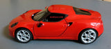 Red Alfa Romero 4C 1/24 Scale Diecast Model by Motormax