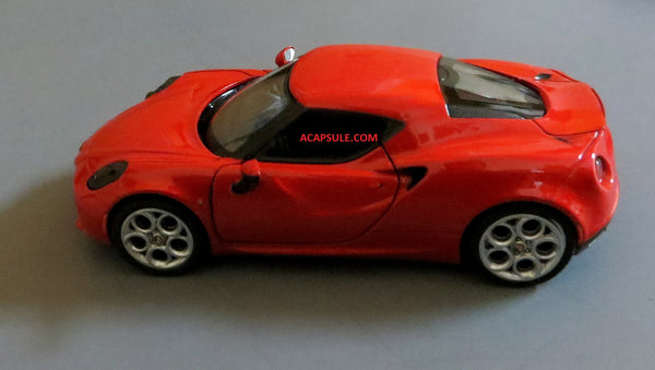 Red Alfa Romero 4C 1/24 Scale Diecast Model by Motormax