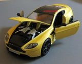 Yellow Aston Martin V12 Vantage S 1/24 Scale Diecast Model by Motormax
