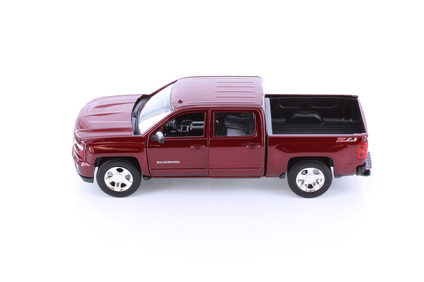 Dark Red 2017 Chevrolet Silverado 1500 z71 Crew Cab Pick Up 1/27 Scale Diecast Model