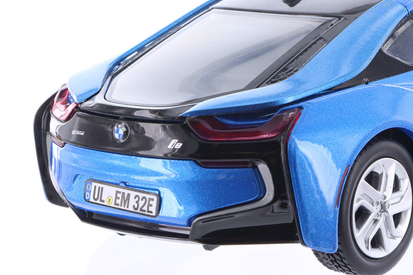 Blue 2018 BMW i8 Coupe 1/24 Scale Diecast Model