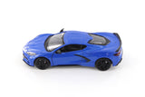 Motormax Blue 2020 Chevrolet Corvette Stingray C8 1/24 Scale Diecast Model (NO BOX)