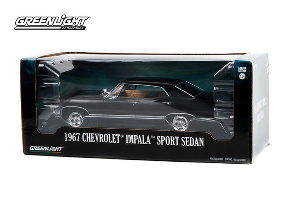 Black 1967 Chevrolet Impala Sport Sedan 1/24 Scale Diecast Model