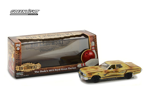 The Big Lebowski The Dude's 1973 Ford Gran Torino 1/43 Diecast Scale Model with Display Case