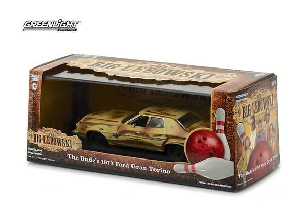 The Big Lebowski The Dude's 1973 Ford Gran Torino 1/43 Diecast Scale Model with Display Case