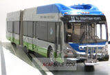 Miami Dade Route 11 1/87 Scale New Flyer Xcelsior XN60 Aero Articulated Bus Diecast Model
