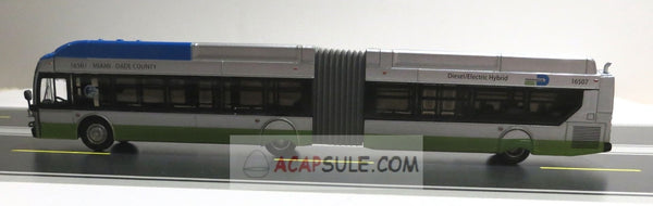 Miami Dade Route 11 1/87 Scale New Flyer Xcelsior XN60 Aero Articulated Bus Diecast Model